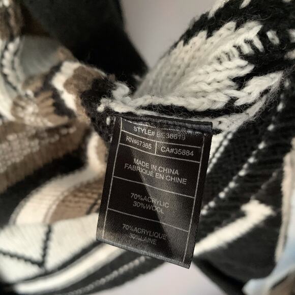BB Dakota Denny Blanket Pattern Cardigan Medium - Picture 6 of 6